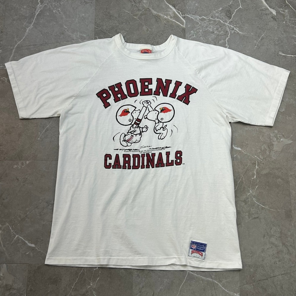 Vintage Phoenix Cardinals Snoopy Graphic Tee Mens XL NFL Peanuts Charles Schulz